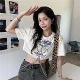 Butterfly Loose With Chains Crop Top